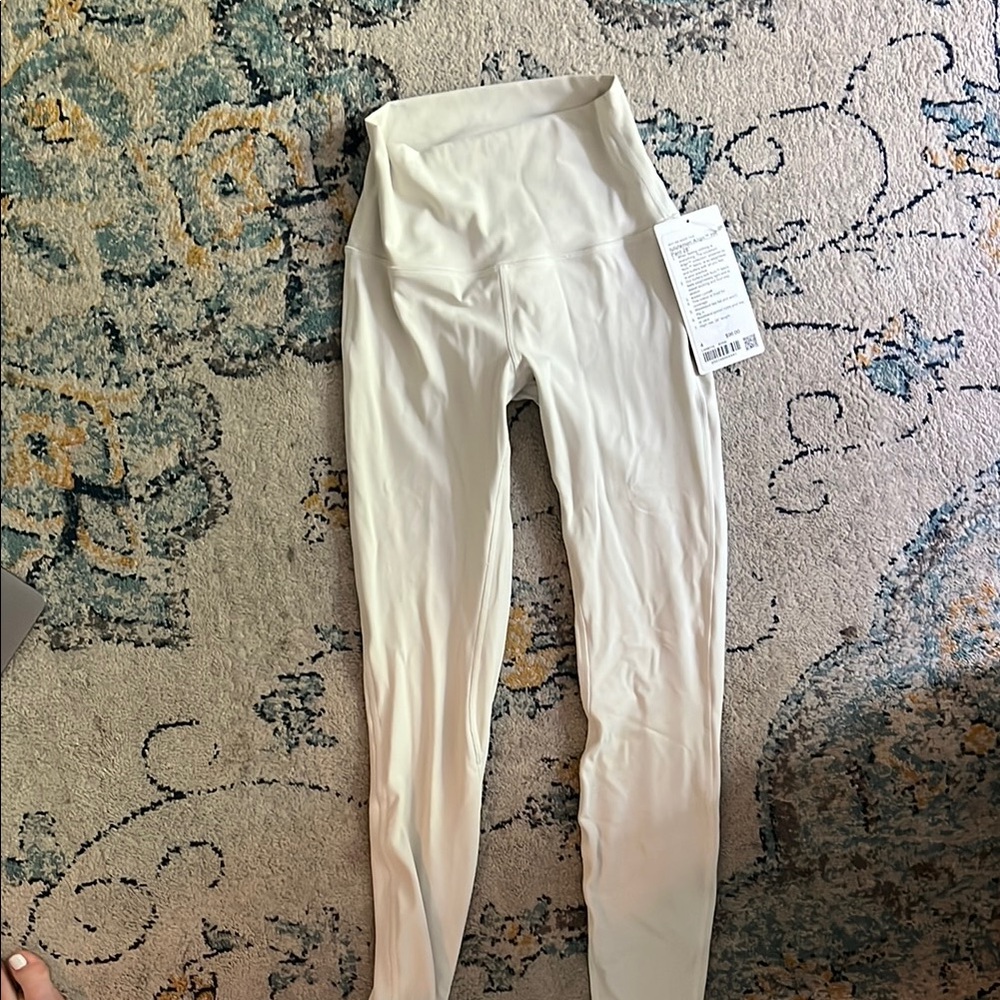Lululemon Athletica Cream High-Waisted Leggings
